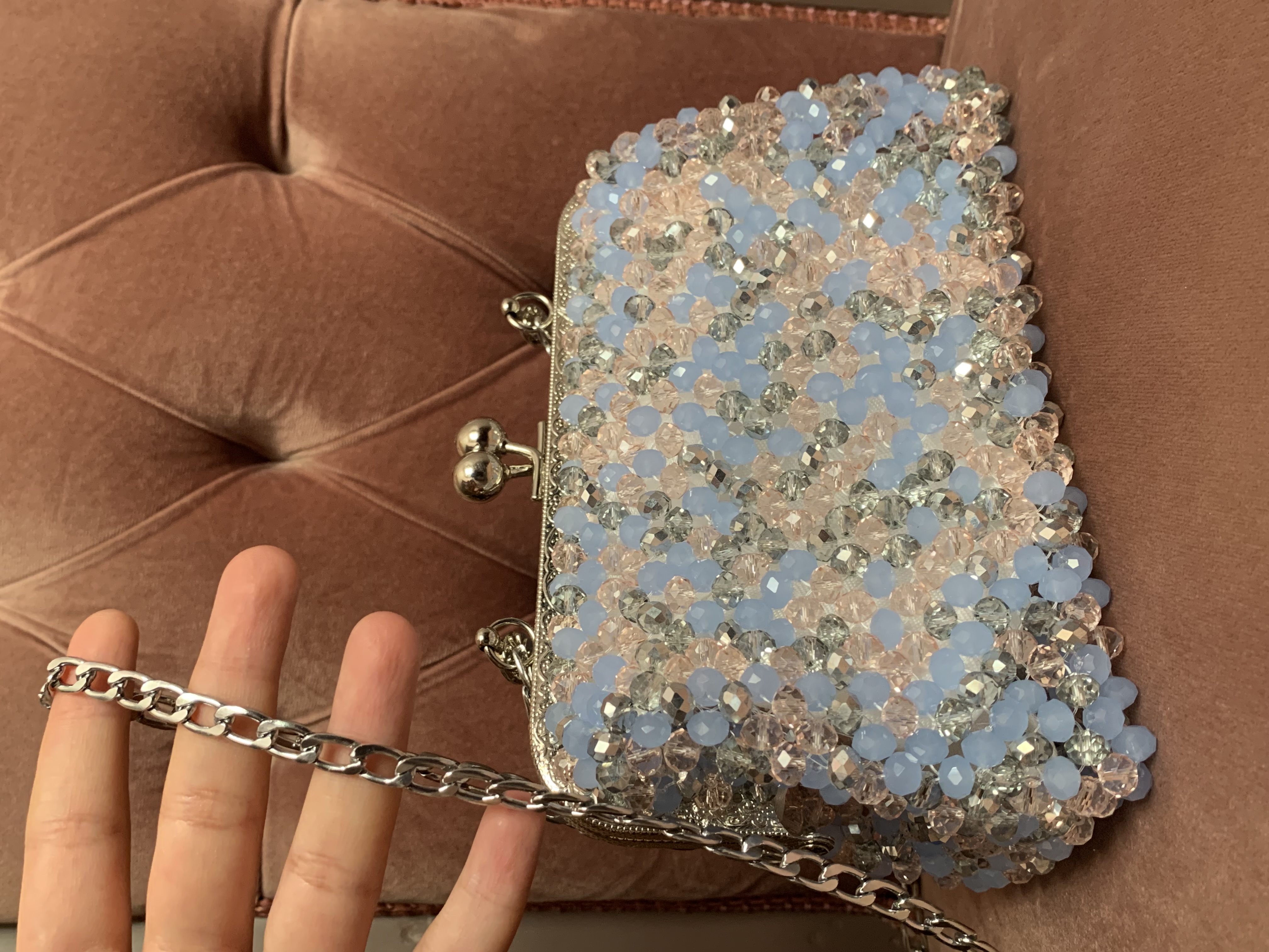 Glass crystal beads (padded)